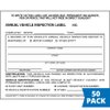 J. J. Keller 50-Pack, Annual Vehicle Inspection Label, 2-Ply Adhesive Vinyl, DOT Compliant