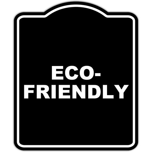 ECO-FRIENDLY BLACK Minimalist Aluminum Composite Sign 20 x 24 inches