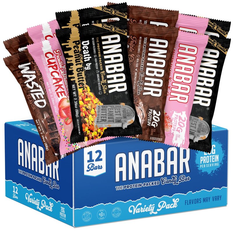 Anabar Protein Bar Variety Packs, The Protein-Packed Candy Bar, World's ...