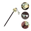 Lurrose Hairpin Wooden Hair Stick Retro Chinese Resin Flower Tassel Classical Feminine Temperament Bride Kimono Hair Accessories Kanzashi Hair Ornament Decor