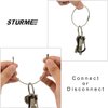 STURME 2" Aluminum D Ring Carabiners Clip D Shape Spring Loaded Gate Small Keychain Carabiner Clip Set Outdoor Camping Mini Lock Snap Hooks Spring Link Key Chain Durable Improved 24 PCS (Assorted)