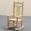jojofuny Wooden Dollhouse Rocking Chairs 1:12 Scale Christmas Model Chairs Miniature Wooden Rocking Chairs for Dollhouse Accessories Furniture Decoration