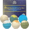 Organic Bath Bombs Gift Set for Men - Vegan Natural Ingredients - Absolutely Safe for Men - Relaxing Epsom, Himalayan, Dead Sea Salts & Essential Oils - Made in The USA