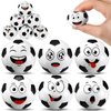 Arrowbash 12 Pcs Mini Face Stress Balls for Boys Girls Sport Stress Balls Funny Face Squeeze Balls Foam Balls for Stress and Anxiety Relief Balls for Party Favors Birthday Gift Decoration (Soccer)