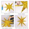 6 Pcs Gold Star Foil Balloons One-Piece 14-Pointed Star Balloons 4D Starburst Cone Mylar Balloons 22inch Christmas Birthday Wedding Wedding Anniversary Party Supplies(Gold)