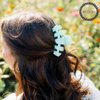 TELETIES - Medium Hair Clip - Spring Collection - Hair Claw Clips for Women - Strong Grip, Bendable Teeth, Curved Design - For All Hair Types and Textures - Mint