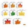 Rsstarxi 111 Pack Edible Fall leaves Cupcake Toppers Gold Leaf Cake Toppers Autumn Maple Leaves Wafer Rice Paper Baking Food Decorations for Thanksgiving Wedding Birthday Party Cake Decorations