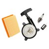 HURI Recoil Starter with Air Filter Spark Plug Fuel Filter for Stihl SR340 SR420 BR320 BR340 BR380 BR400 BR420