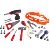 Click n' Play 23 piece Kids Pretend Play Real Working Toy Tool Set Includes Powered Drill, Hammer, Saw, Tape Measure, Tool Belt and other Construction Accessories