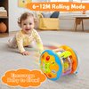 ROHSCE Baby Toys 6 to 12 Months - Musical Rotating Light Up Infant Toys, Early Learning Toys Baby Crawling Drum Toy, Tummy Time Educational Sensory Baby Girl Gifts for Toddlers 1 2 3 Years Old