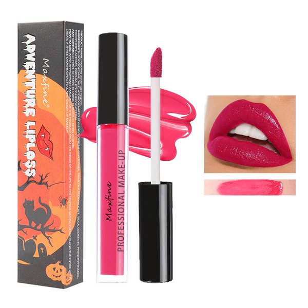 Pink Matte Liquid Lipstick Long-lasting 24h Waterproof Colored Lip Gloss,Bold Intense Vivid Color,High Pigmented Smudge Proof Non-stick Cup Lip Stain,Halloween Goth Party Body Face Painting(04# PINK)