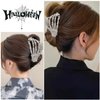 Silver Skeleton Metal Hair Clip Halloween Skull Head Design Hair Claw Clip Punk Non-Slip Hair Jaw Clips for Women 's Hair Styling No Slip Hair Barrettes Halloween Hair Decorations