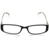 Foster Grant Women's Tatum Square Reading Glasses, Black/Transparent, 59 mm, 1.25