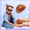 12 Pcs Mini Cowboy Hat Hair Clips with Box Mini Cowgirl Hat Hair Clips Tiny Plastic Cowboy Hat Clips