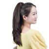 HSPCYGG Dark Brown Ponytail Synthetic Claw Clip Pony tail Hair Extensions 18" Straight 4.2 Oz Fake Hairpieces Women Yaki Fluffy¬ Tangled