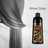 Silver Grey Hair Dye, Hair Dye Shampoo, Hair Color Shampoo for Men and Women, 3 in 1 Hair Dye Shampoo 16.9 Floz, Safe and Natural Shampoo Para Canas (Silver Grey)