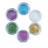 Round Eyelash Cases Empty Wholesale Bulk 6pcs Clear Mink Eyelash Packaging Compact Powder Container