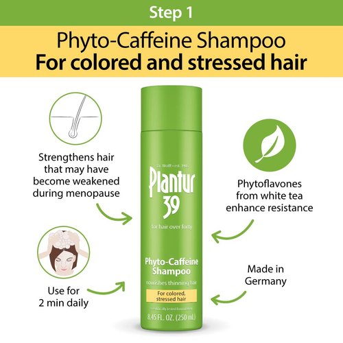 Plantur 39 Stressed Hair Nourishing Kit for Colored, Stressed Hair - Phyto-Caffeine Shampoo (8.45 fl oz) and Conditioner (5.07 fl oz)
