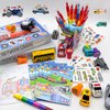 72Pcs Transportation Party Coloring Book with Crayons Bulk，Vehicle Car Party Favors Goodie Bags Fillers,Hot Wheels Birthday Party Supplies Face Stickers Tattoo Prizes Gift for Wheels Car Party