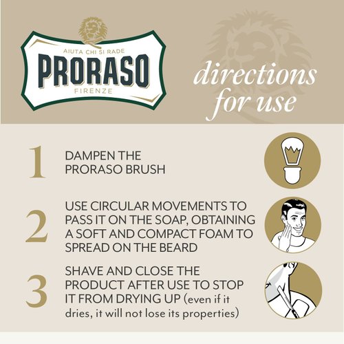 Proraso Shaving Soap in a Bowl, Sensitive Skin, 5.2 Oz