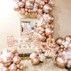 PartyWoo Metallic Rose Gold Balloons, 130 pcs Rose Gold Balloons Different Sizes Pack of 18 Inch 12 Inch 10 Inch 5 Inch for Balloon Garland Birthday Decorations, Party Decorations, Wedding Decorations