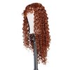 YXCHERISHAIR Curly Wigs for Black Women Ginger Afro Bomb Curly Wig with Bangs Long Curly Wavy Wig Synthetic Fiber Glueless Long Kinky Curly Hair (350, 24inch)