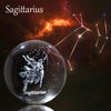 3D Laser Constellation Crytsal Ball Crystal Paperweight Full Sphere Glass Fengshui With Sliver-Plated Flowering Stand(Sagittarius)