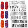 WOKOTO 6Pcs Fourth of July Nail Stamping Plates for Nail Art Stamping Plates Independence Day Nail Plates for Women Nail Art Design Stamp Plates American Flag Nail Stamp Plates Nail Templates