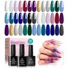 Beetles Blue Gel Nail Polish Set, Black Purple White Green Gel Polish 23Pcs Celestial Collection with Base Gel Top Coat, Soak off UV LED Gel Set, Summer Gifts for Women and Girls, 2024 New Trend