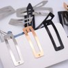 30Pcs No Slip Metal Snap Hair Clips Grips Hair Barrettes Rectangle BB Clips for Girls Women Hair Accessories, 60mm (Silver, Black and Rose Gold)
