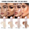 BEFIVECOK Liquid Highlighter Makeup, Natural Silky Shimmer Finish Liquid Face Highlighter, Highly Pigmented, Long Lasting, Lightweight, Blendable, Soft Cream Highlighter For Face, 0.25fl.oz (#02 Champagne Shimmer)