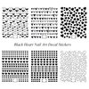 Black Hearts Nail Art Stickers for Nail Art Designs and Nail Decorations Self Adhesive Nail Decals for Women Girls Kids for Fingernails Acrylic Nails Decor (6 Sheets)