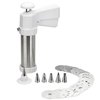 Ibili Cookie Press Gun, 18/10 INOX Stainless Steel Cookie Press for Baking, Dishwasher Safe, Includes 10 Variated Discs and 8 Interchangeable Nozzles - Made in Spain