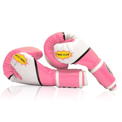 CKE Kids Boxing Gloves for Kids Boys Girls Junior Youth Toddlers Age 5-12 Years Training Boxing Gloves for Punching Bag Kickboxing Muay Thai (Pink)