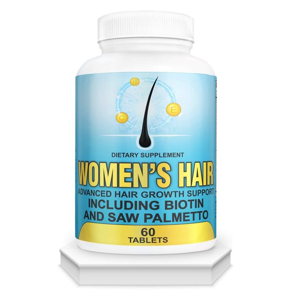 Hair Growth Vitamins With Saw Palmetto for Women-DHT Blocker,Hair Growth Supplement for Thicker And Perfect Hair.Hair Growth Pills for Thinning Hair.Get Healthy,Glow,Longer,Thick Hair.With Biotin.