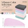 Cotton Hair Towel Wrap for Women/Kids | Quick Dry, Soft & Absorbent 420 GSM Hair Wrap Towels with Double Button | Anti Frizz, Non Microfiber Hair Turbans for Curly, Long Hair (White+Pink+Lilac)