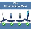 2 Pack Microfiber Cleaning Pad Mop Replacement Pad Compatible with Bona Mops - Reusable Hardwood Floor Cleaner Pads Refills Machine Washable - 18 Inch