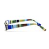 Calabria R576 Colorful Striped Reading Glasses +2.00 Blue Womens Trendy Readers Lightweight Comfortable w/Soft Slip In Case