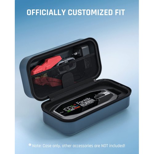 Fanttik T8 Portable EVA Protection Case, Officially Customized Storage EVA Bag T8 Jump Starter, Battery Clamps, Charger Adapter and Cable (Carrying Case Just for T8)