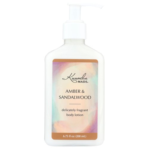 Kuumba Made Amber & Sandalwood Body Lotion 6.75 fl oz | Moisturizing Scented Lotion with Dispenser Pump