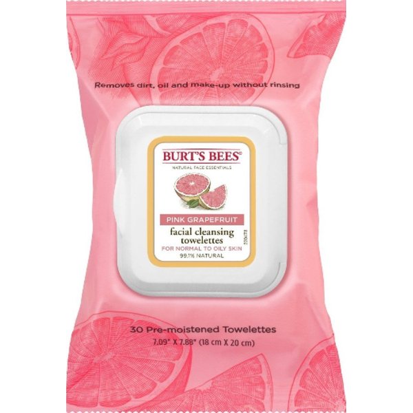 Burts Clnse Towelette Gra Size 30ct Burts Cleasing Towel Pink Grapefruit 30ct (3 pack)