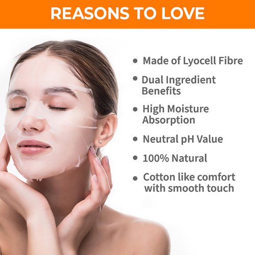 Nykaa Naturals Skin Secrets Bubble Sheet Mask, Sandalwood and Orange, 0.67 oz - Hydrating Face Mask - Sheet Face Mask for Clear, Blemish-Free Skin