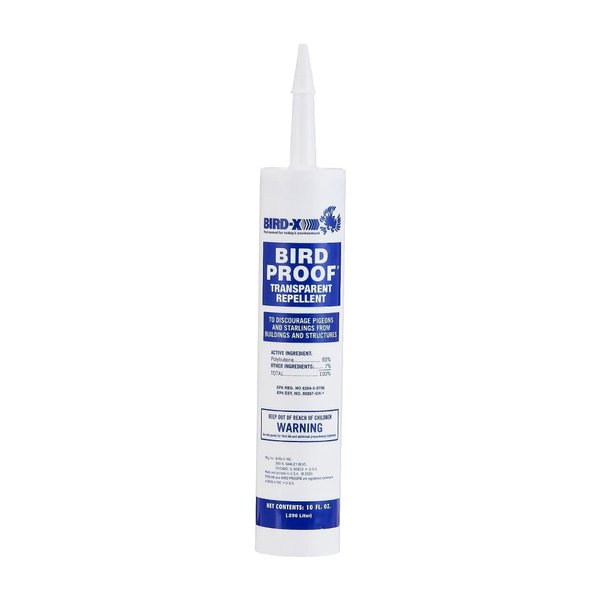 Bird-X Bird Proof Gel, Sticky and Transparent Clear Gel, Long-Lasting and Easy to Use, Covers 10 Linear feet, 10 fl. oz., Pack of 1