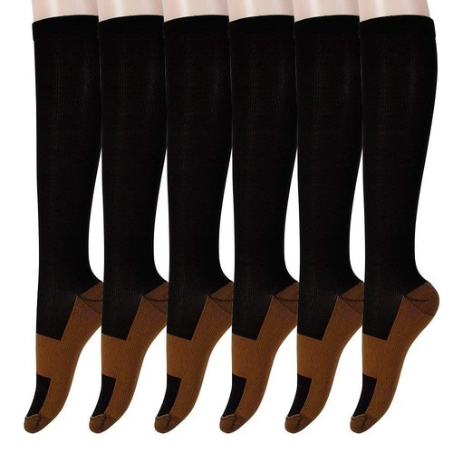 Monogram Inc Unisex Copper-Infused Pain Relief Compression Socks (6)