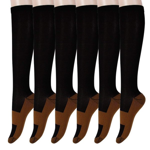 Monogram Inc Unisex Copper-Infused Pain Relief Compression Socks (6)