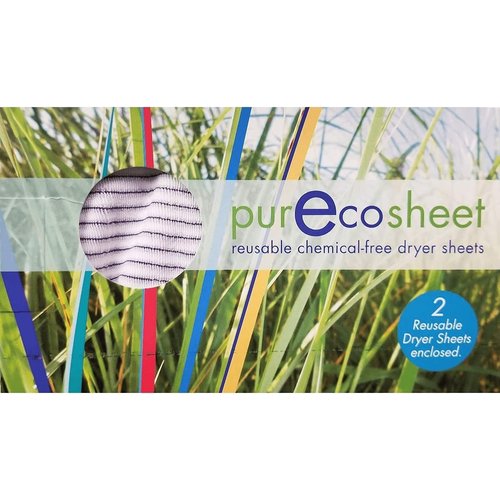 Purecosheet - Reusable Dryer Sheets | Cost effective (500+ loads), Chemical Free & Vegan Dryer Sheet | Safe For Infants & Allergy/Eczema Sufferers | Hypoallergenic | 2 Count