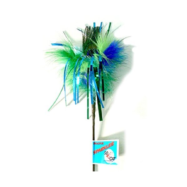 Peacock Sparkler Cat Toy 36" Long