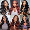Body Wave Human Hair Bundles Body Wave Bundles Human Hair Brazilian Hair Bundles Double Weft Weave Bundles Human Hair Extensions for Women Natural Black 10A Human Hair 3 Bundles (18 20 22 Inch)