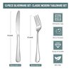 SANTUO 12 Piece Silverware Set with 6 Dinner Knives and 6 Dinner Forks,Flatware Set with Top Food Grade Stainless Steel,Tableware Cutlery Set For Home Restaurant Hotel, Mirror Finish, Dishwasher Safe