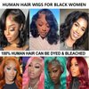 Umeiw Short Bob Wigs Human Hair 13x4 Lace Front Wigs Human Hair Pre Plucked Wigs for Black Women Short Glueless Wig Body Wave Lace Front Human Hair Wig Beginners Friendly 10 Inch